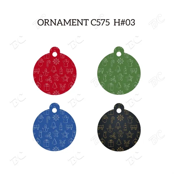 Full Color Christmas Ornament - Round - Image 4