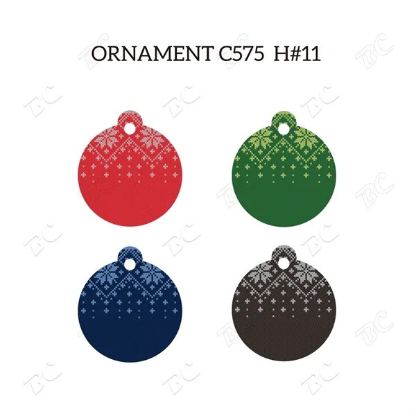 Full Color Christmas Ornament - Round - Image 6