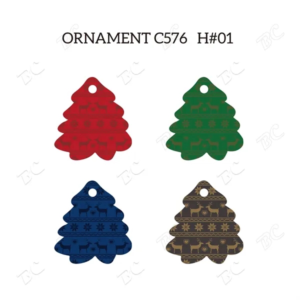 Full Color Christmas Ornament - Tree - Image 2