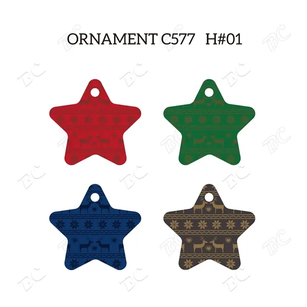 Full Color Christmas Ornament - Star - Image 2