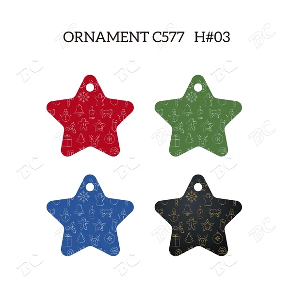 Full Color Christmas Ornament - Star - Image 4