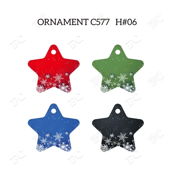 Full Color Christmas Ornament - Star - Image 5