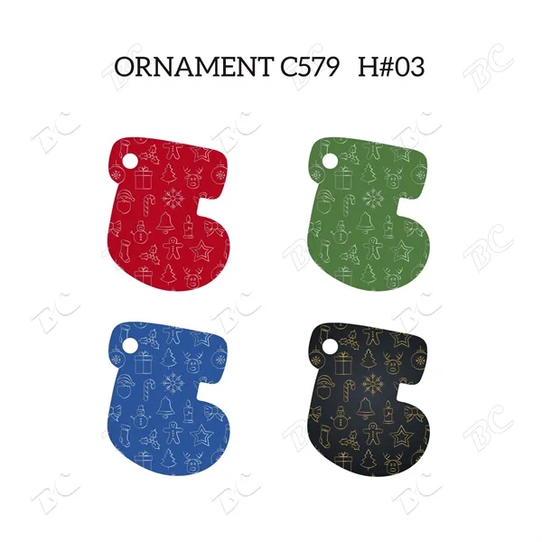 Full Color Christmas Ornament - Socking - Image 4