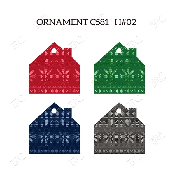 Full Color Christmas Ornament - House - Image 3