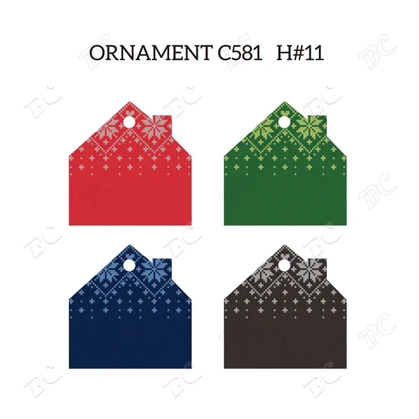 Full Color Christmas Ornament - House - Image 6