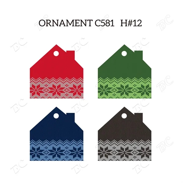 Full Color Christmas Ornament - House - Image 7