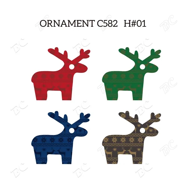 Full Color Christmas Ornament - Reindeer - Image 2