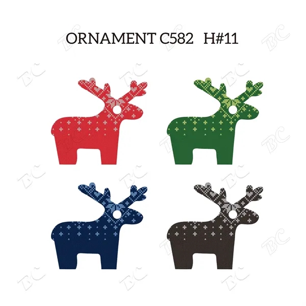 Full Color Christmas Ornament - Reindeer - Image 6