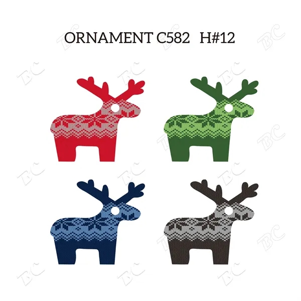 Full Color Christmas Ornament - Reindeer - Image 7