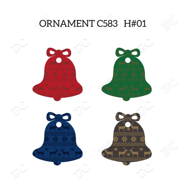 Full Color Christmas Ornament - Bell - Image 2