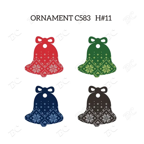Full Color Christmas Ornament - Bell - Image 6
