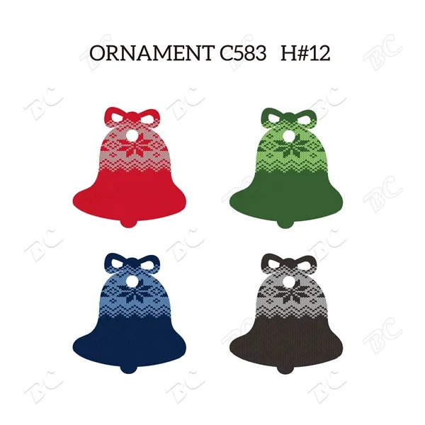 Full Color Christmas Ornament - Bell - Image 7