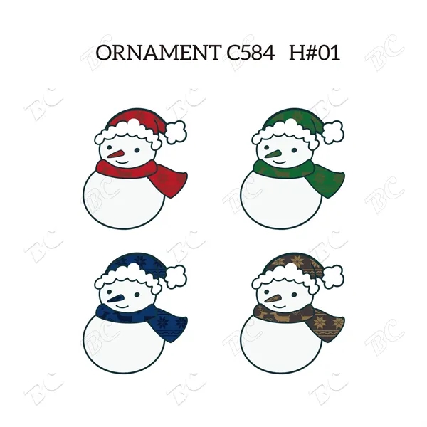 Full Color Christmas Ornament - Snowman - Image 2
