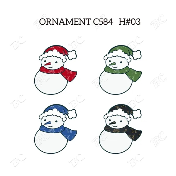 Full Color Christmas Ornament - Snowman - Image 4