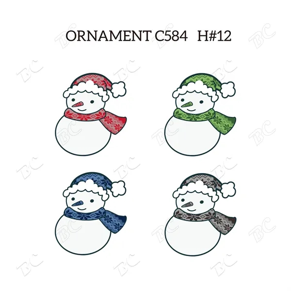 Full Color Christmas Ornament - Snowman - Image 7