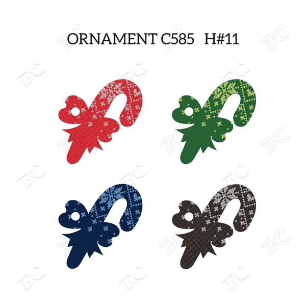 Full Color Christmas Ornament - Cane - Image 6