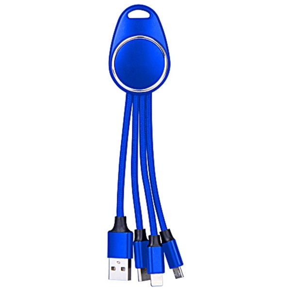 Light-Up 3 in1 Charging Cable w/ Key Ring - Image 2