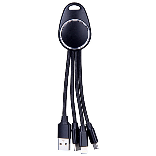 Light-Up 3 in1 Charging Cable w/ Key Ring - Image 3