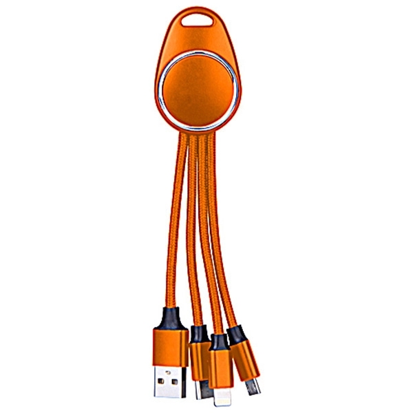 Light-Up 3 in1 Charging Cable w/ Key Ring - Image 4
