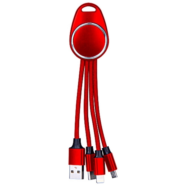 Light-Up 3 in1 Charging Cable w/ Key Ring - Image 5