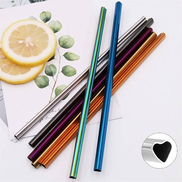 Reusable Heart Stainless Steel Straws - Image 1