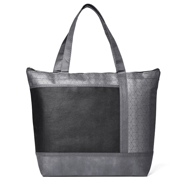 Hexagon Pattern Non-Woven Cooler Tote - Image 2