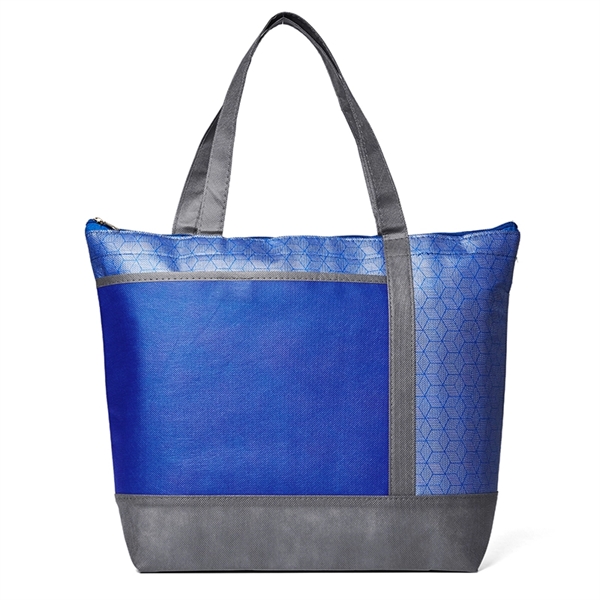 Hexagon Pattern Non-Woven Cooler Tote - Image 3
