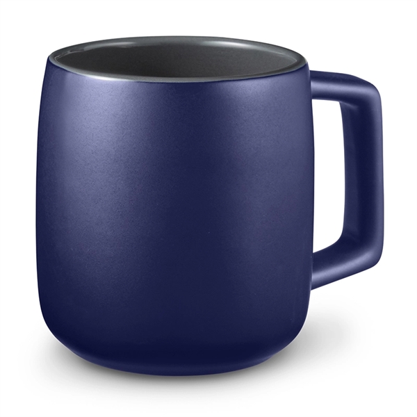 15 oz. Geo Square Handle Ceramic Mug - Image 3
