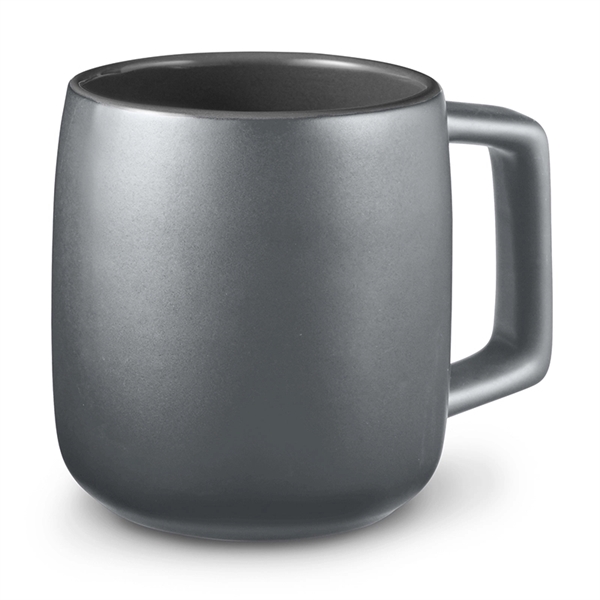 15 oz. Geo Square Handle Ceramic Mug - Image 4