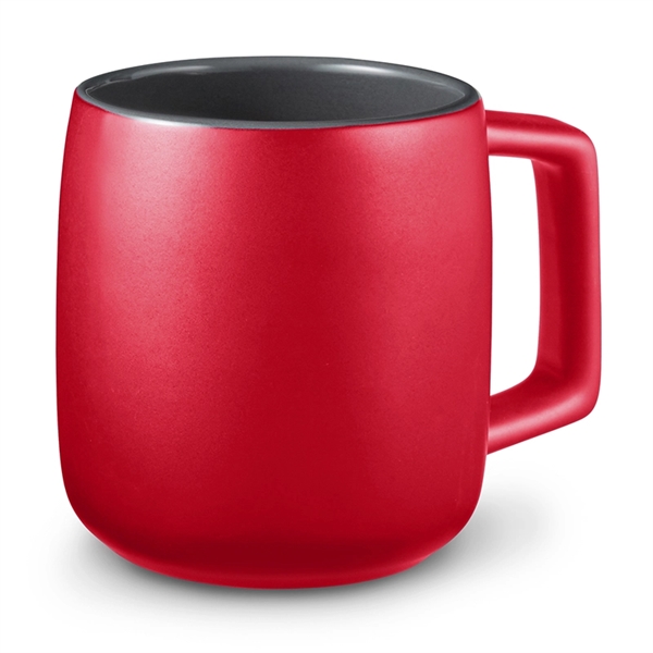 15 oz. Geo Square Handle Ceramic Mug - Image 5
