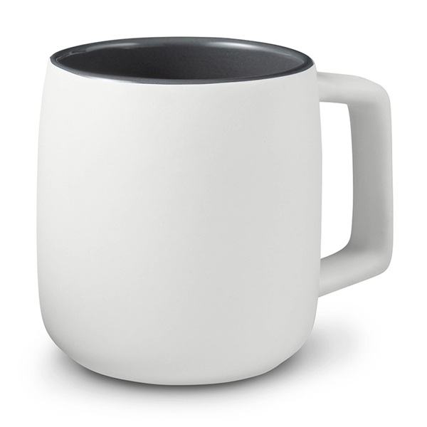 15 oz. Geo Square Handle Ceramic Mug - Image 6