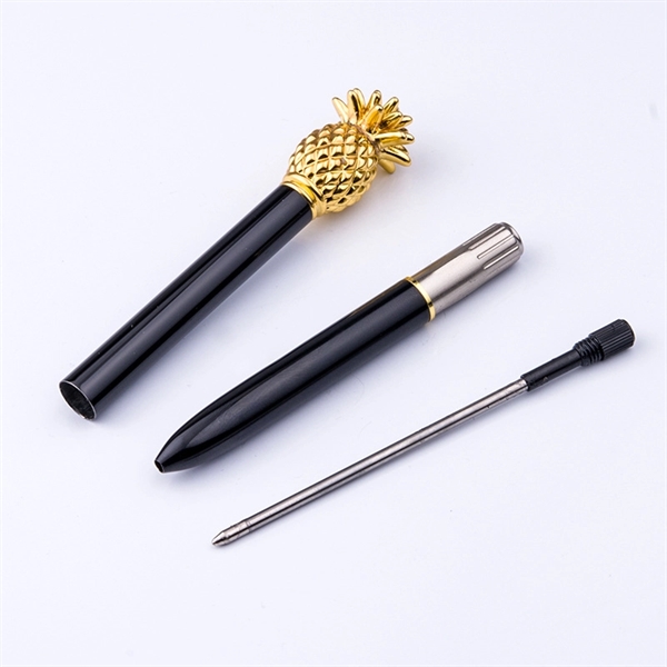 Pineapple Top Metal Ballpoint Pens - Image 3