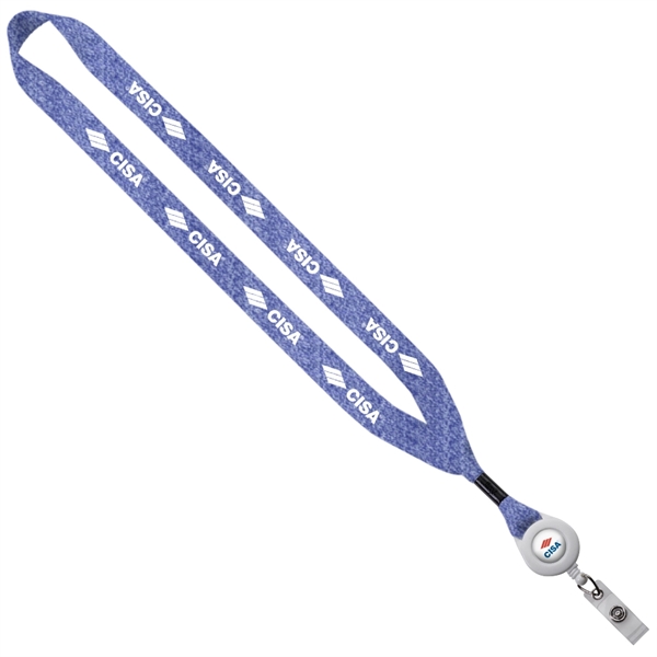 3/4" Marled Lanyard with Retractable Badge Reel - Image 6