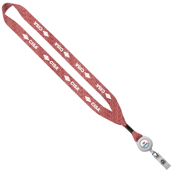 3/4" Marled Lanyard with Retractable Badge Reel - Image 12