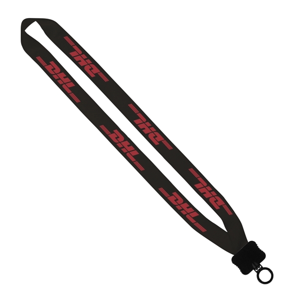 3/4" Polyester Lanyard with Plastic Clamshell and O-Ring - Image 1