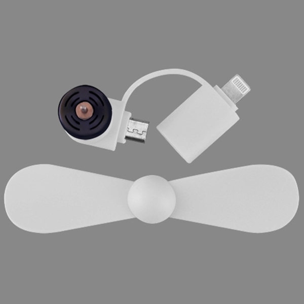 Mini USB Fan with Lightning and Micro USB - Image 5