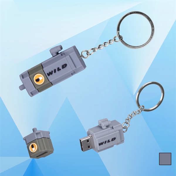 USB Flash Drive With Key Ring - Image 1