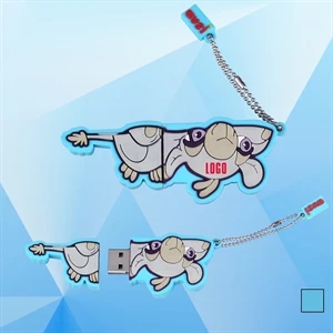 Cartoon Figure Shaped USB Flash Drive w/ Bead Chain
