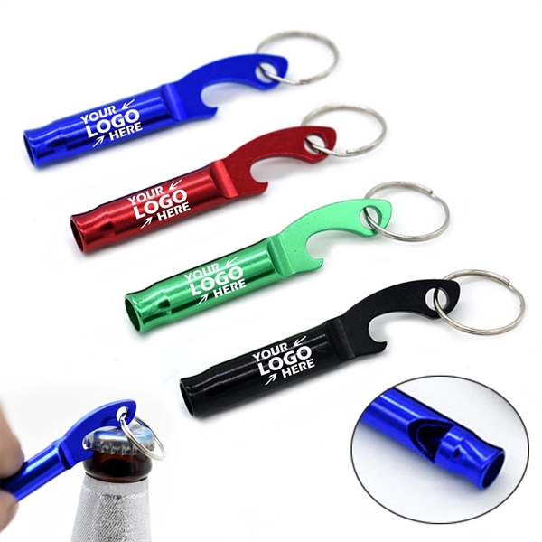Whistle With Bottle Opener Key Ring
