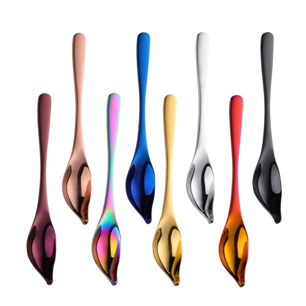 304 Stainless Steel Colored Tipped Oil Spoon - Image 1