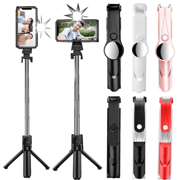 2-in-1 Wireless  Tripod Selfie Stick With Fill Light - Image 1