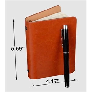 A7 Portable Leather Loose-leaf Notebook