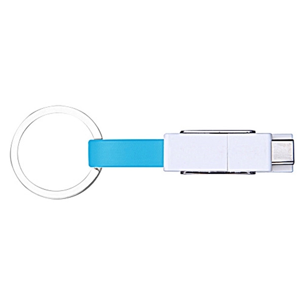 4 in 1 USB Slide Magnet Charging Cable w/ Keychain - Image 2