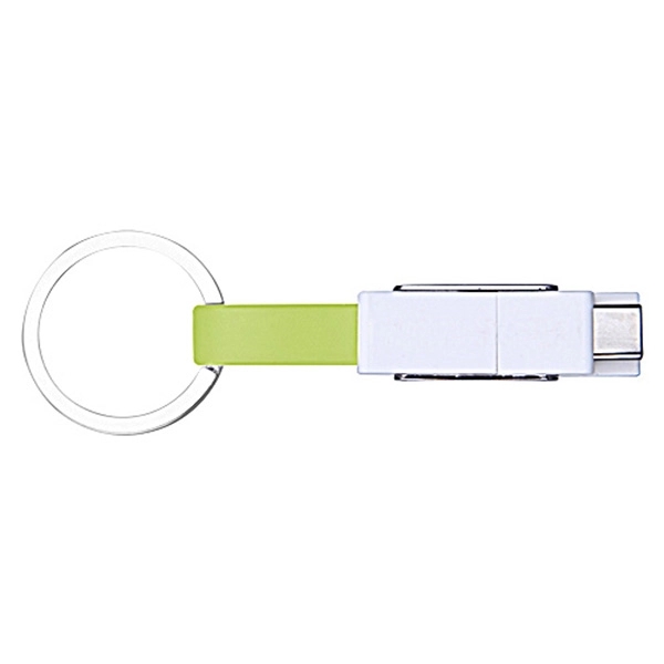 4 in 1 USB Slide Magnet Charging Cable w/ Keychain - Image 3