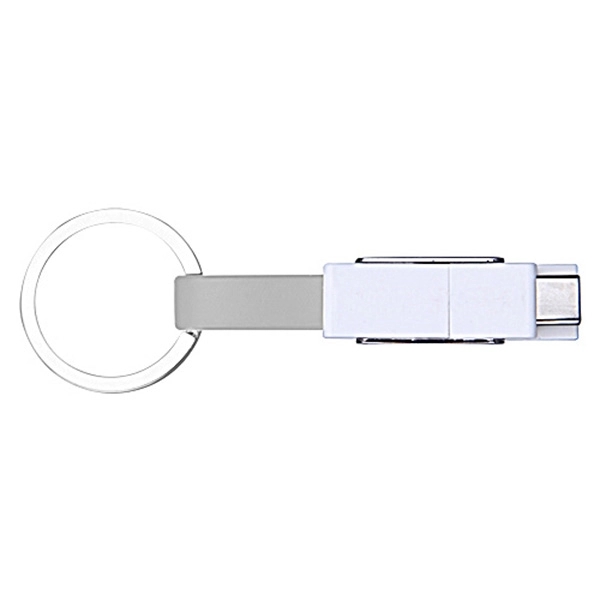 4 in 1 USB Slide Magnet Charging Cable w/ Keychain - Image 4