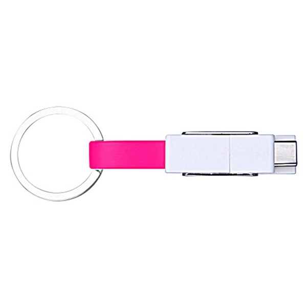4 in 1 USB Slide Magnet Charging Cable w/ Keychain - Image 7