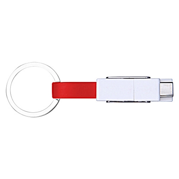 4 in 1 USB Slide Magnet Charging Cable w/ Keychain - Image 8