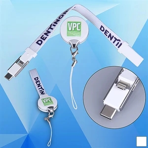 3 in 1 Charging Cable w/ Key Holder