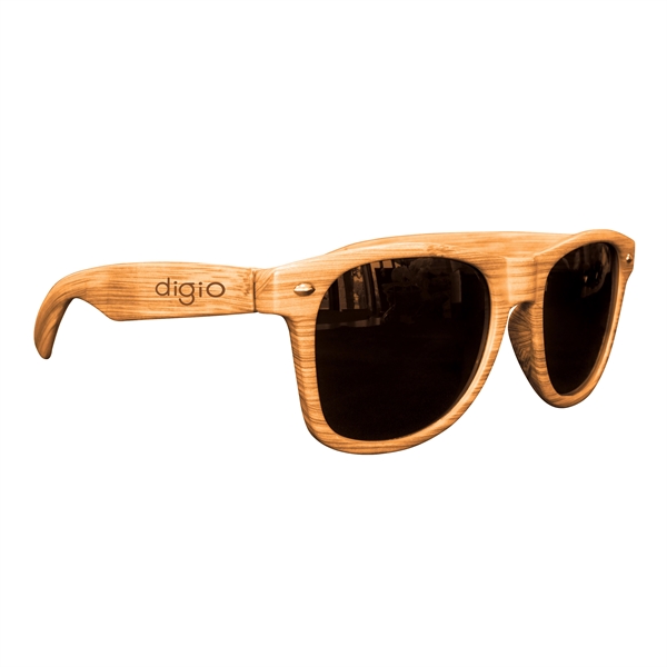 Light Wood Tone Miami Sunglasses - Image 1