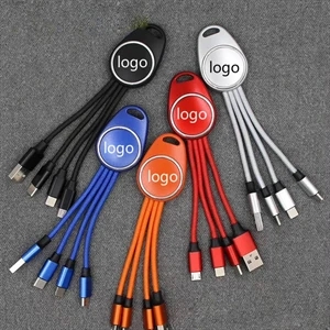Key Holder 3 IN 1 USB Charging Cable with LED